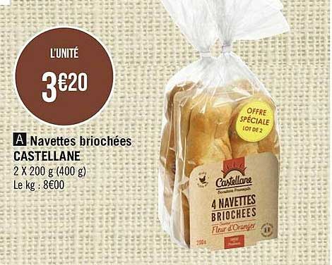 navettes briochées castellane