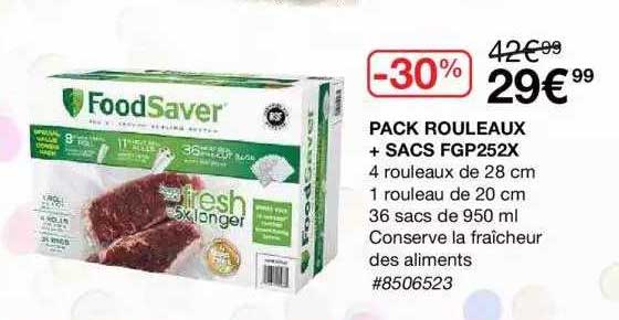 pack rouleaux + sacs fgp252x food saver