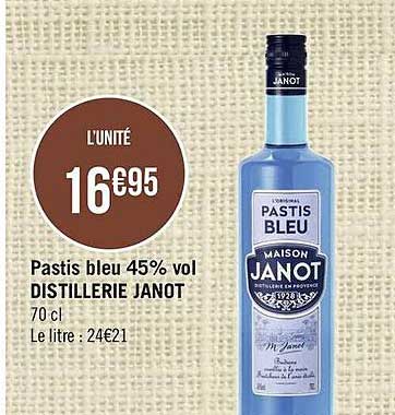 Pastis Bleu 45% Janot
