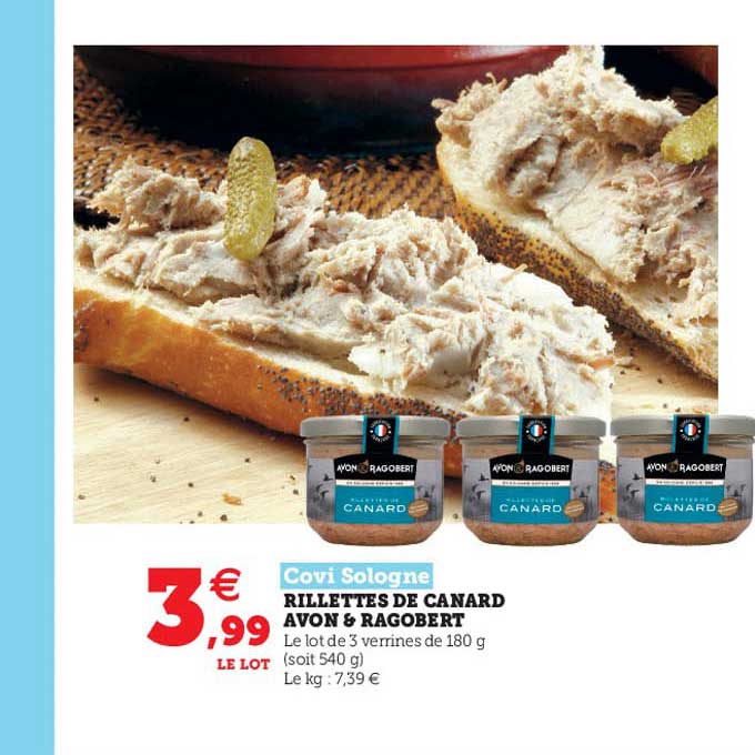 rillettes de canard avon & ragobert covi sologne