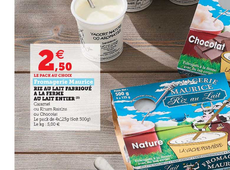 riz au lait fabriqué à la ferme au lait entier fromagerie maurice