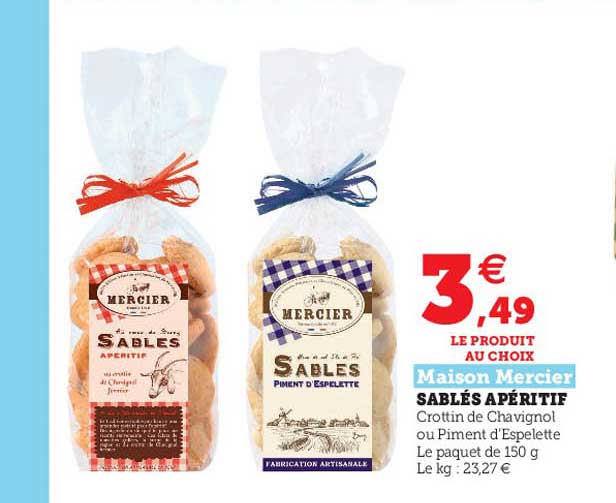 sablés apéritif maison mercier
