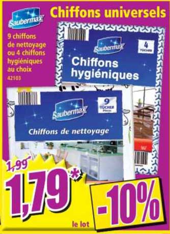 saubermax chiffons universels