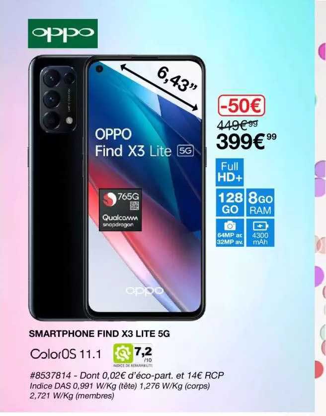 Smartphone Find X3 Lite 5g Oppo