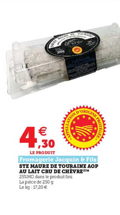 ste maure de touraine aop au lait cru de chèvre fromagerie jacquin & fils