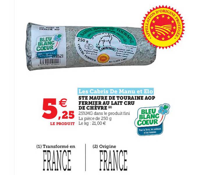 ste maure de touraine aop fermier au lait cru de chèvre les cabris de manu et elo