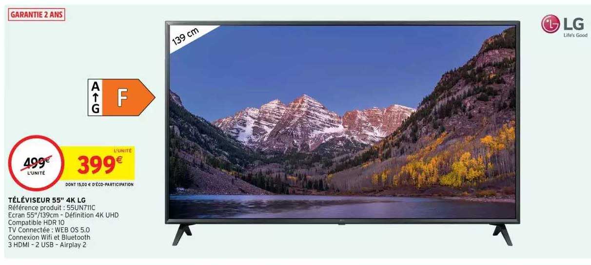 Téléviseur 55" 4k Lg