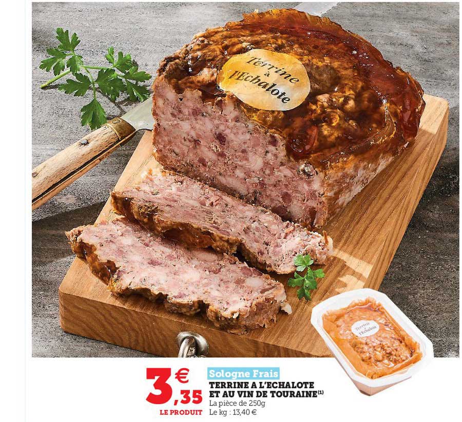 terrine à l'échalote et au vin de touraine sologne frais
