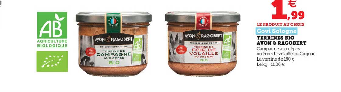 terrines bio avon & ragobert covi sologne