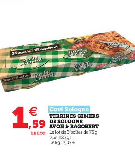 terrines gibiers de sologne avon & ragobert covi sologne