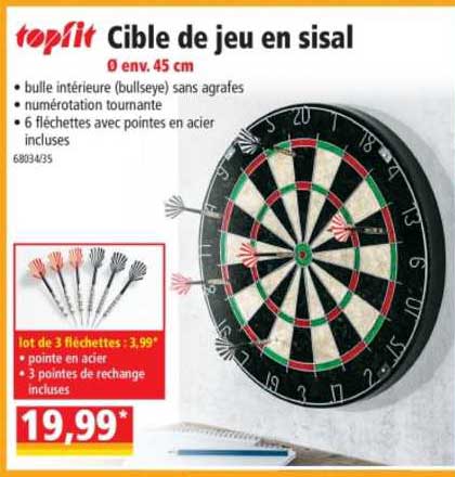 toplit cible de jeu en sisal