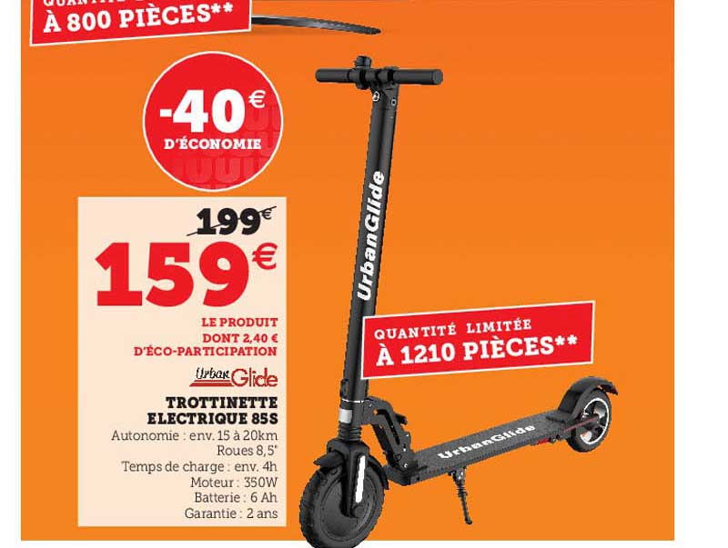 trottinette électrique 85s urban glide