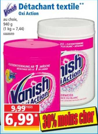 vanish détachant textile oxi action