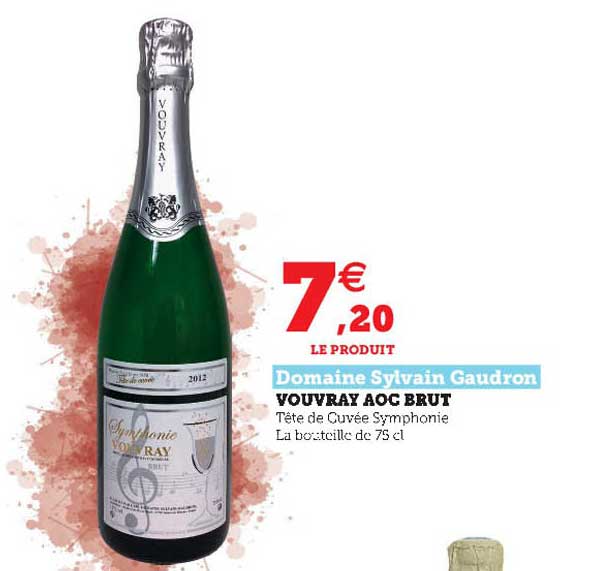 vouvray aoc brut domaine sylvain gaudron