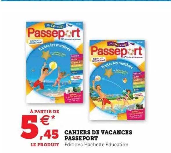 cahiers de vacances passeport