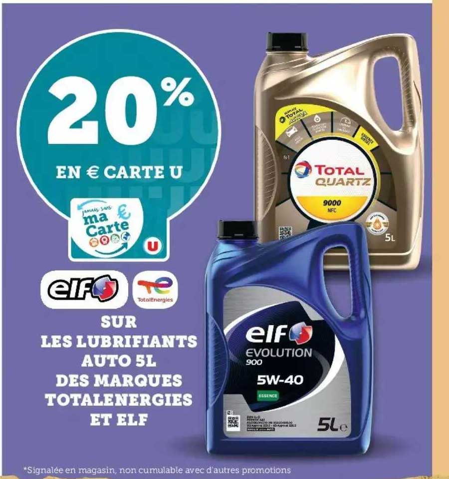 les lubrifiants auto 5l des marques total energies et elf