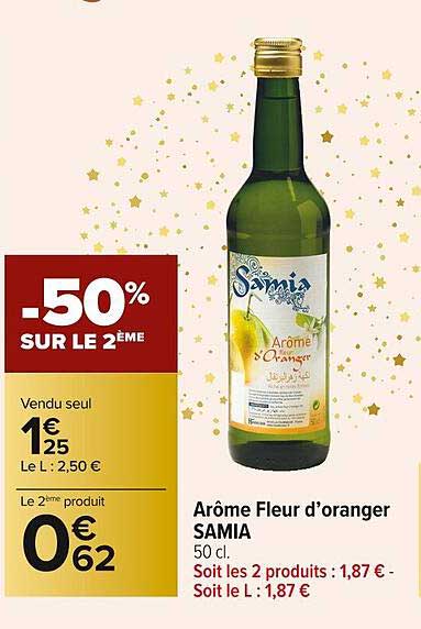 arôme fleur d'oranger samia