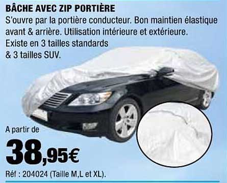 bâche avec zip portière