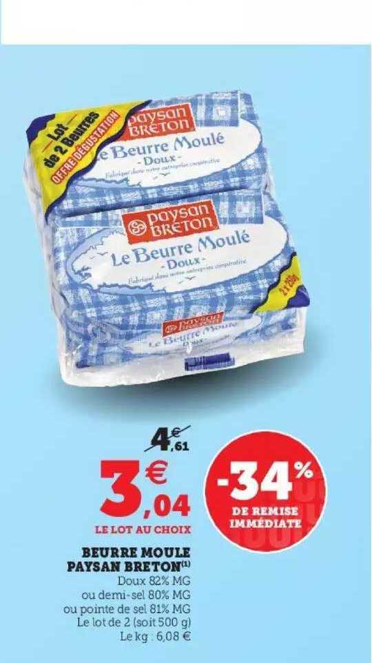 beurre moulé paysan breton