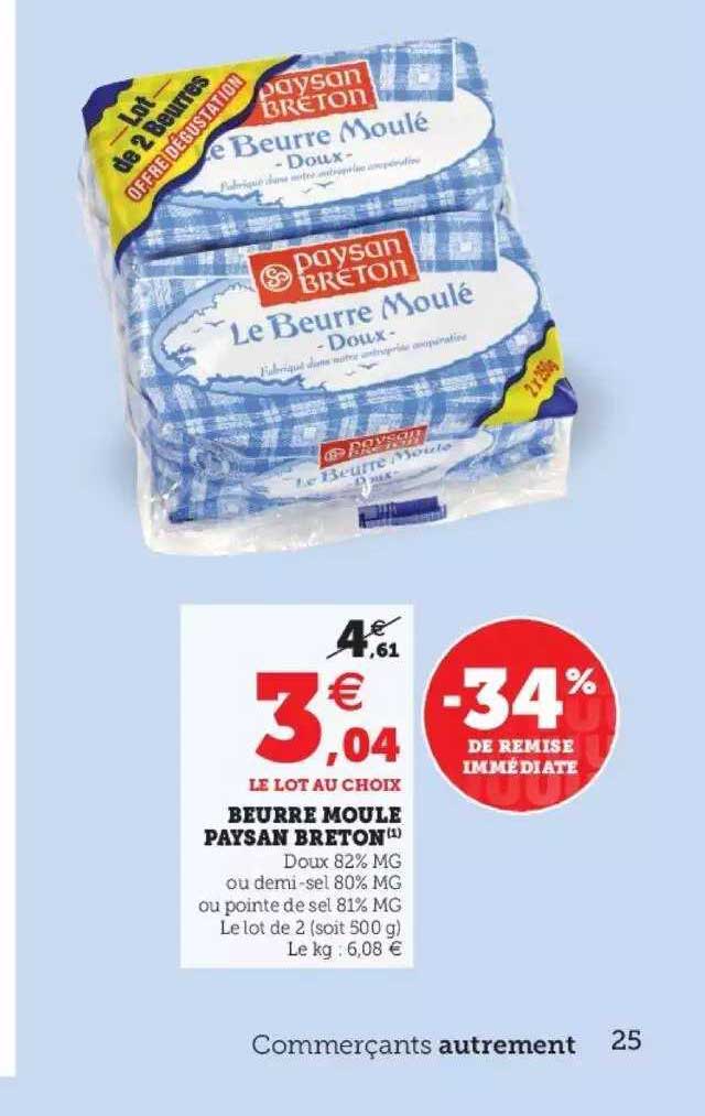 Beurre Moule Paysan Breton