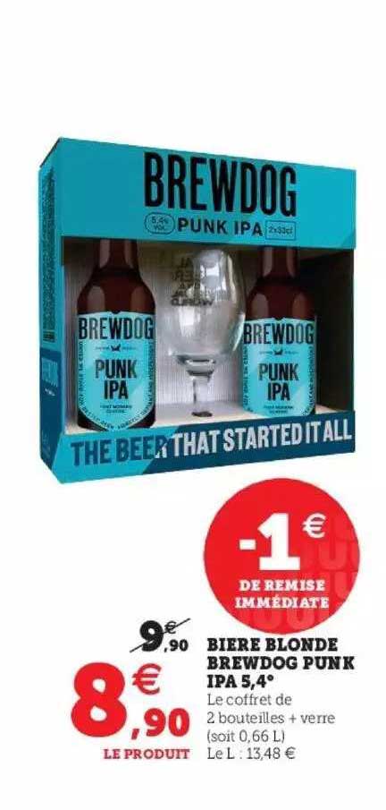 bière blonde brewdog punk ipa 5,4°