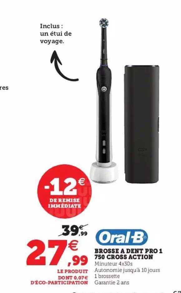 brosse à dent pro 1 75 cross action oral-b