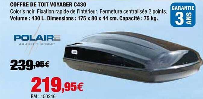 coffret de toit voyager c430 polaire