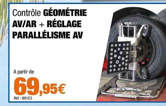 contrôle géométrie av-ar + réglage parallélisme av