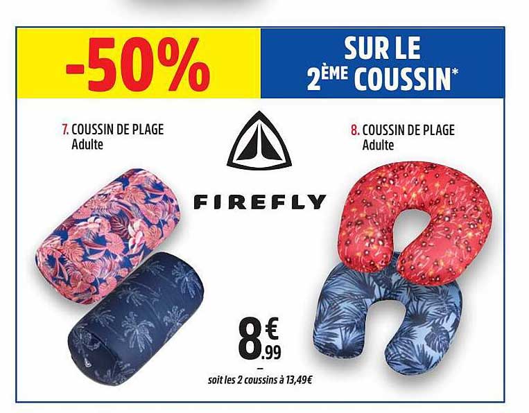 Coussin De Plage Adulte, Coussin De Plage Adulte Firefly
