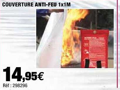 couverture anti-feu 1x1m