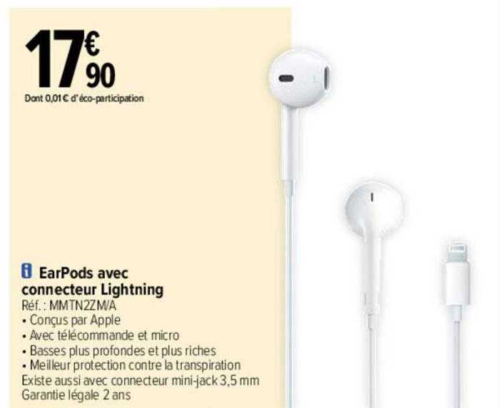 earPods avec connecteur lightining