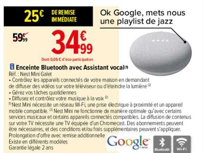 enceinte bluetooth avec assistant vocal