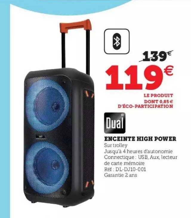 enceinte high power dual