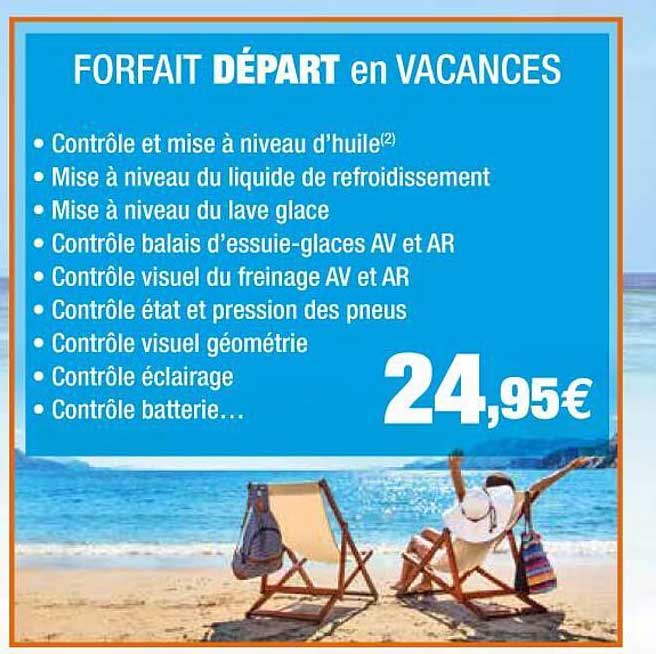forfait départ en vacances