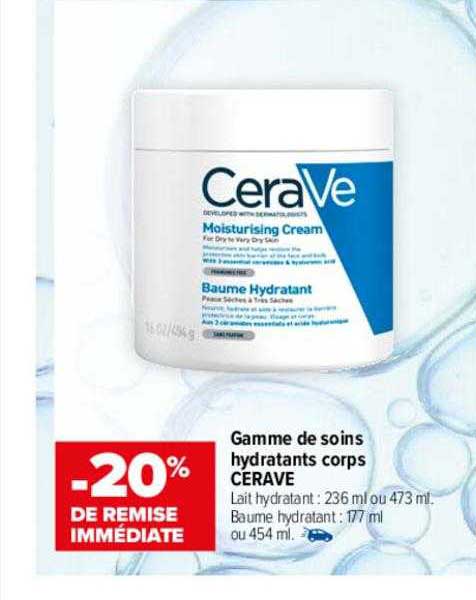 Gamme De Soins Hydratants Corps Cerave