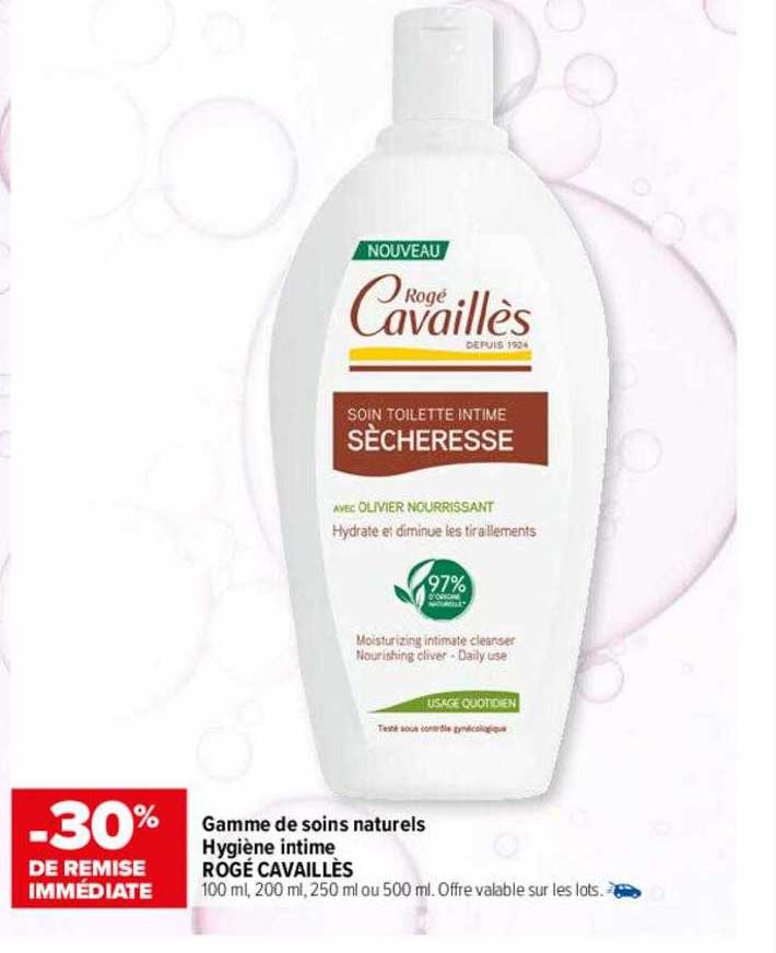 gamme de soins naturels hygiène intime rogé cavaillès