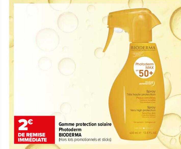 Gamme Protection Solaire Photoderm Bioderma