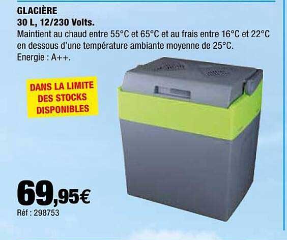 glacière 30 l, 12-230 volts