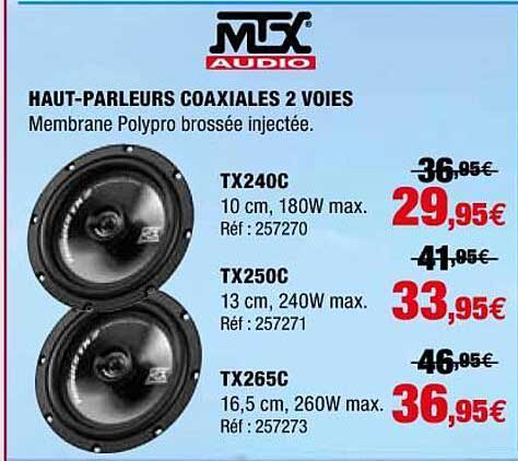 haut-parleurs coaxiales 2 voies mtx audio