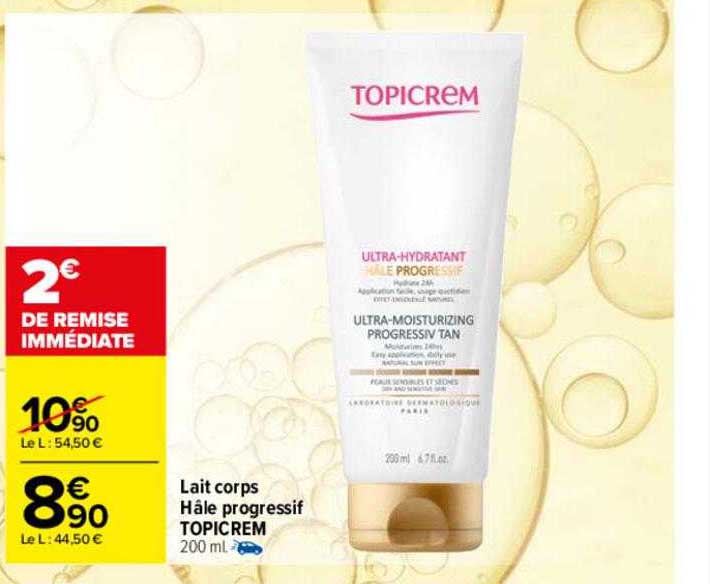 Lait Corps Hâle Progressif Topicrem