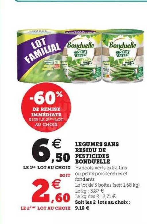 légumes sans résidu de pesticides bonduelle
