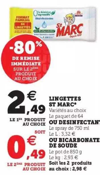 lingettes st marc ou désinfectant ou bicarbonate de soude