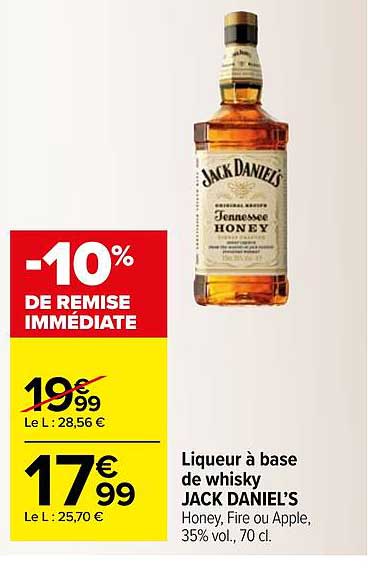 liqueur à base de whisky jack daniel's