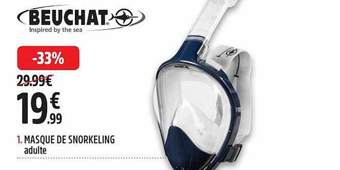 masque de snorkeling adulte beuchat