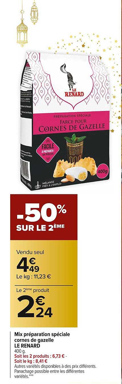 mix préparation spécial cornes de gazelle le renard