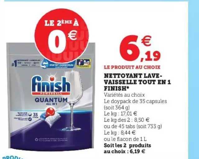 nettoyant lave-vaisselle tout en 1 finish