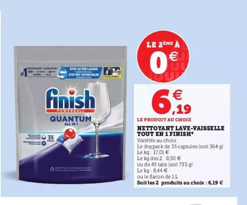 nettoyant lave-vaisselle tout en 1 finish
