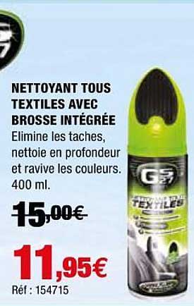 nettoyant tous textiles avec brosse intégrée