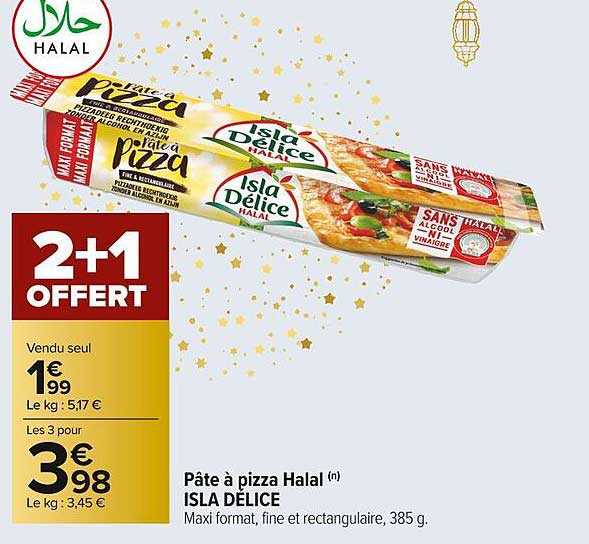 Pâte à Pizza Halal Isla Délice
