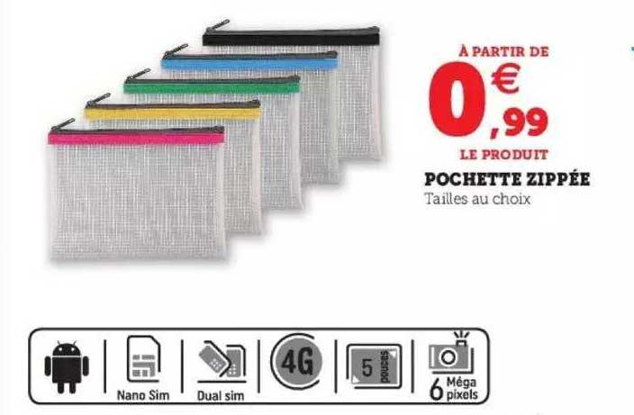 pochette zippée